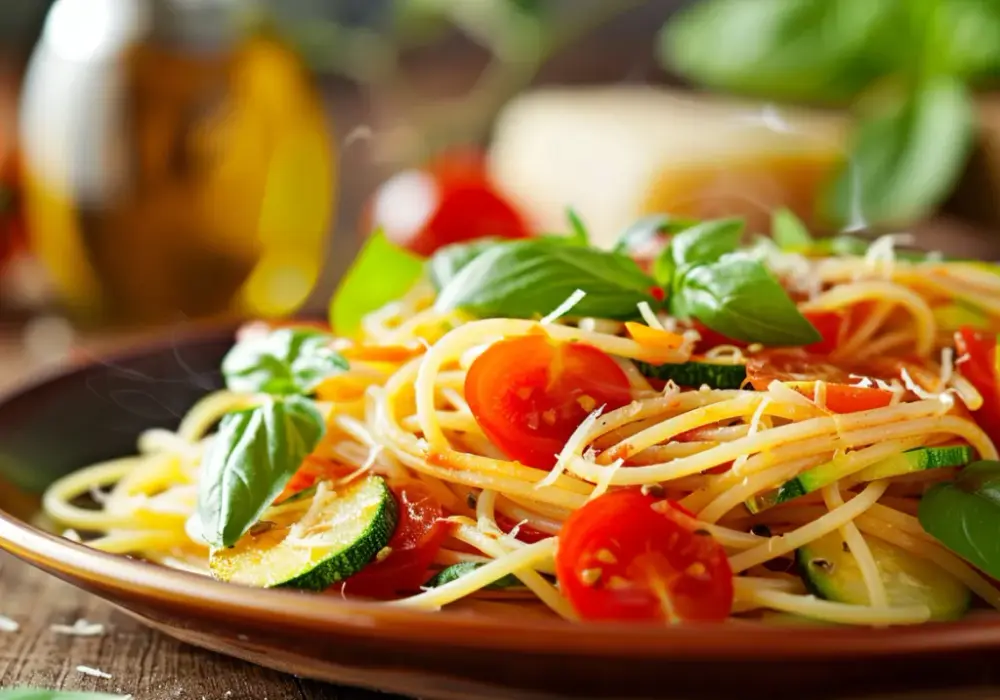Spaghetti z cukinią i pomidorami: Szybki obiad wege - nasz przepis