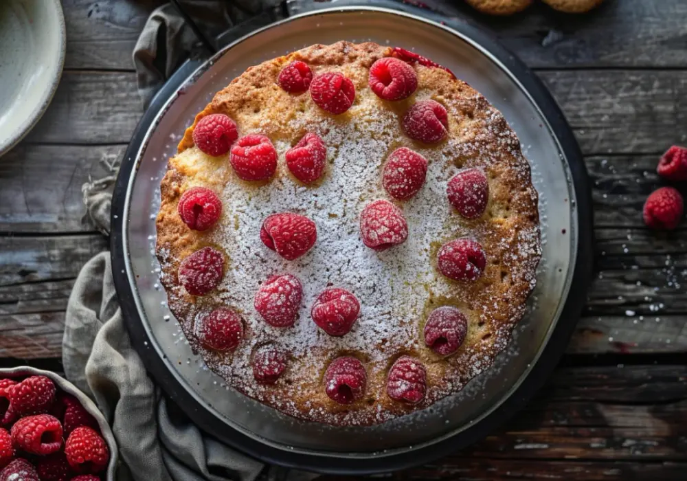 Letni deser: Ciasto migdałowe z malinami - jak zrobić