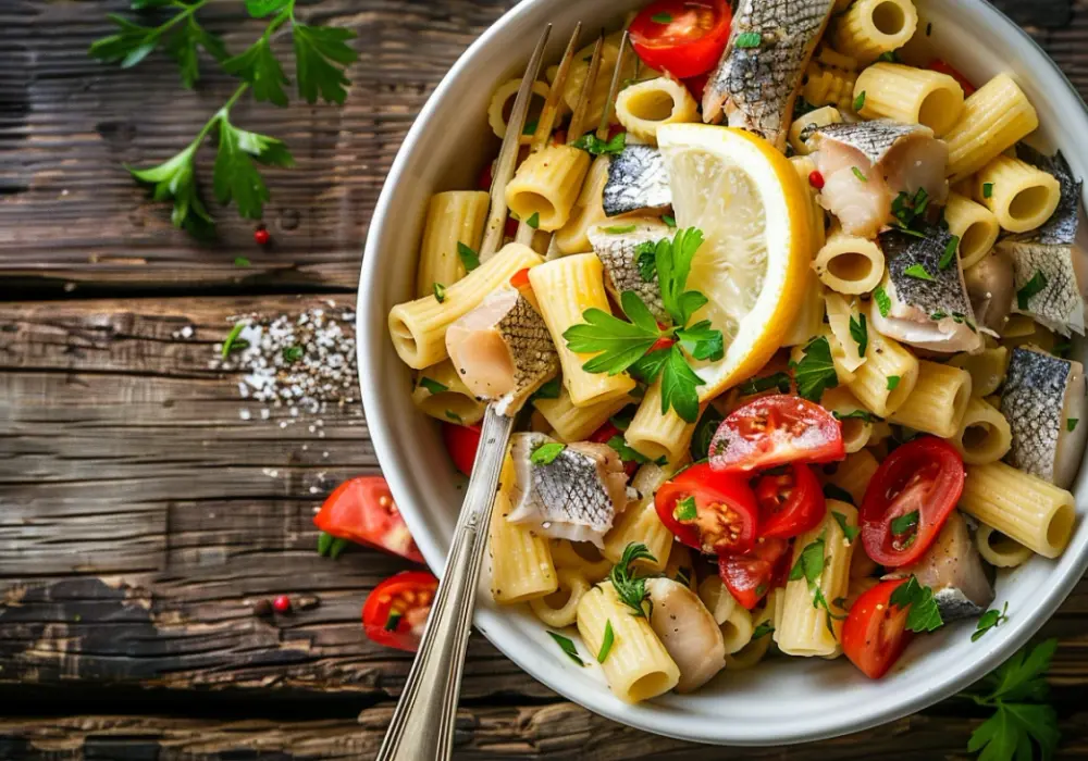 Makaron z makreli w pomidorach: Prosta i szybka sałatka