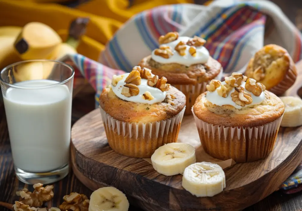 Zdrowy przysmak: Muffinki bananowe z jogurtem - prosty przepis