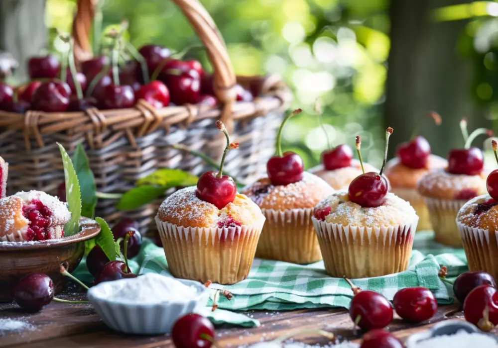 Letnie smaki: Muffinki z czereśniami - idealne na piknik