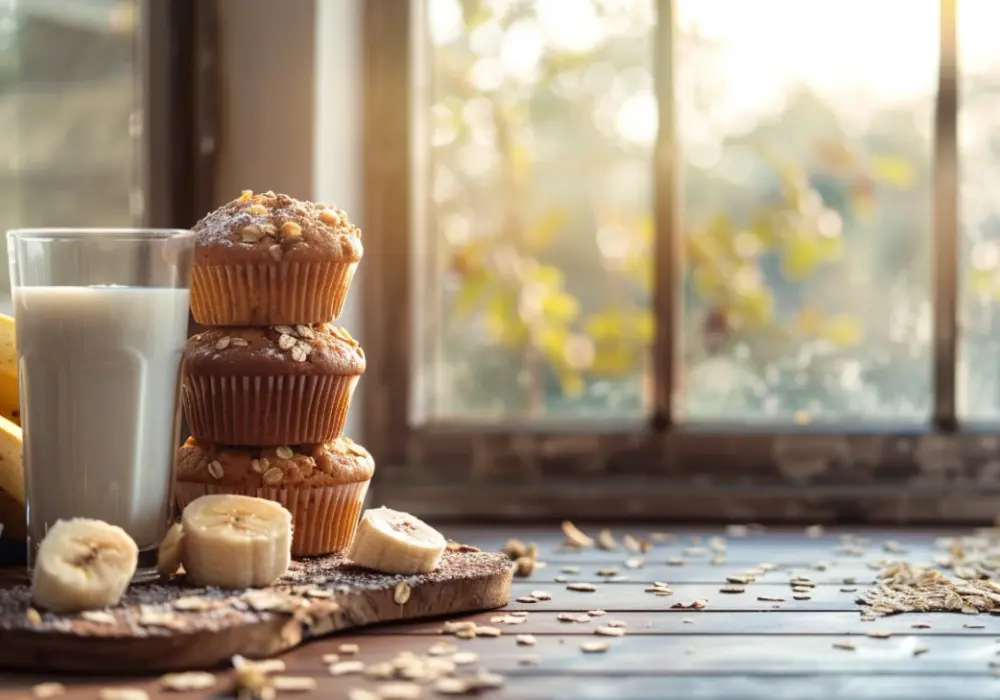 Muffiny bananowe z płatkami owsianymi: Jak dodać energii do poranka?
