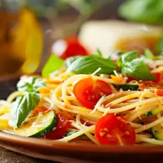 Spaghetti z cukinią i pomidorami: Szybki obiad wege - nasz przepis