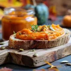 Kremowa pasta z pieczonej dyni: idealna do pieczywa - jesienny przysmak