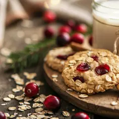 Fit ciastka owsiane z żurawiną: Idealne na szybką przekąskę
