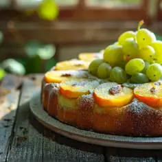 Ciasto drożdżowe z agrestem i brzoskwiniami: Letnie smaki w cieście