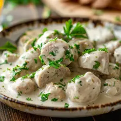 Kiełbasa biała pieczona: Domowy sposób na chrzanowy sos. Pychotka!