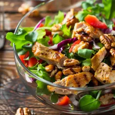 Sałatka z orzechami i kurczakiem: Fit lunch do pracy na cały tydzień