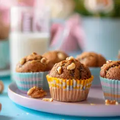 Muffiny z orzechami: To przepis na idealne na podwieczorek dla dzieci