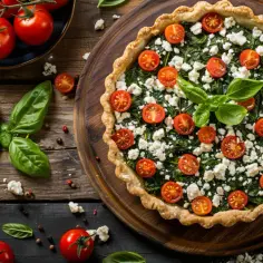 Tarta szpinak feta pomidory: śródziemnomorski smak w Twojej kuchni