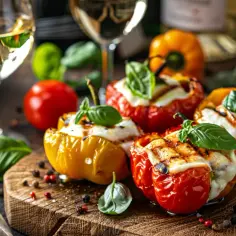 Papryka z grilla z mozzarellą: błyskawiczna przekąska na letnią imprezę