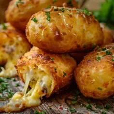 Krokiety z mozzarellą, pieczarkami i francuskim ciastem: Sycący obiad