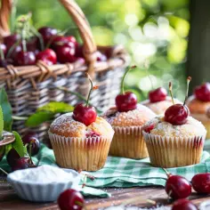 Letnie smaki: Muffinki z czereśniami - idealne na piknik