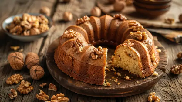 Aromatyczna babka z orzechami włoskimi: Sekret smaku ukryty w cieście